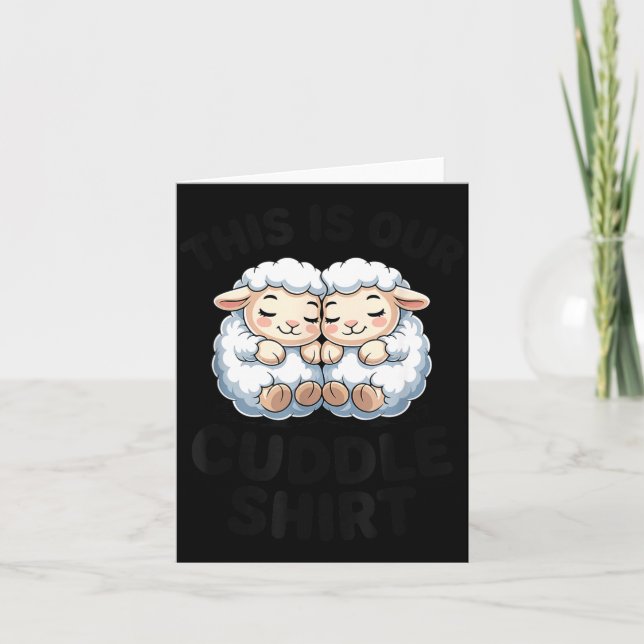 Cute Lamb Couple This Is Our Cuddle  Kort (Framsida)