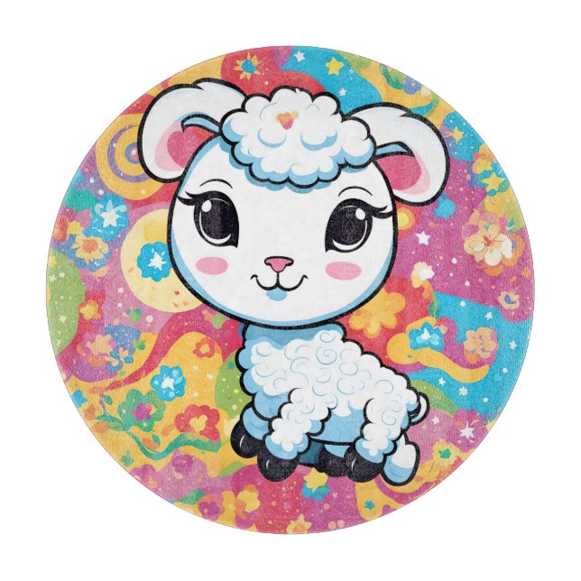 Cute lamb on a colorful background (Framsidan)