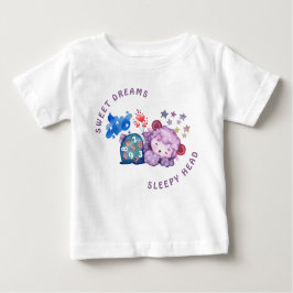 Cute Lamb Sweet Dreams Sömnig Head Newborn T Shirt