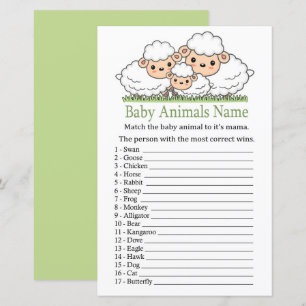 Cute Lambs Baby djur Namn