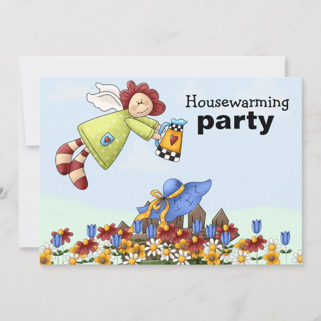 Cute Land Angel Watering Flowers (Framsida)