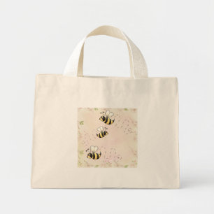 Cute Land Bees Tote Mini Tygkasse