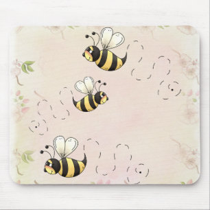 Cute Land Bes och Rosa ros Musmatta