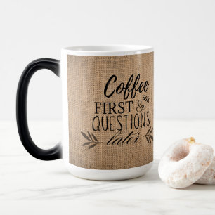 Cute Land Burlap-kaffe Magisk Mugg