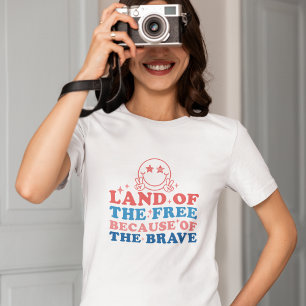 Cute Land den fria 4 juli Independence day T Shirt