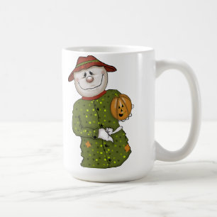 Cute Land Fågelskrämma Folk Art Kaffemugg