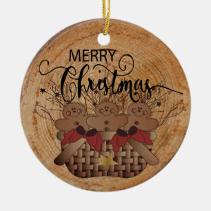 Cute Land Gingerbröd Julgransprydnad Keramik