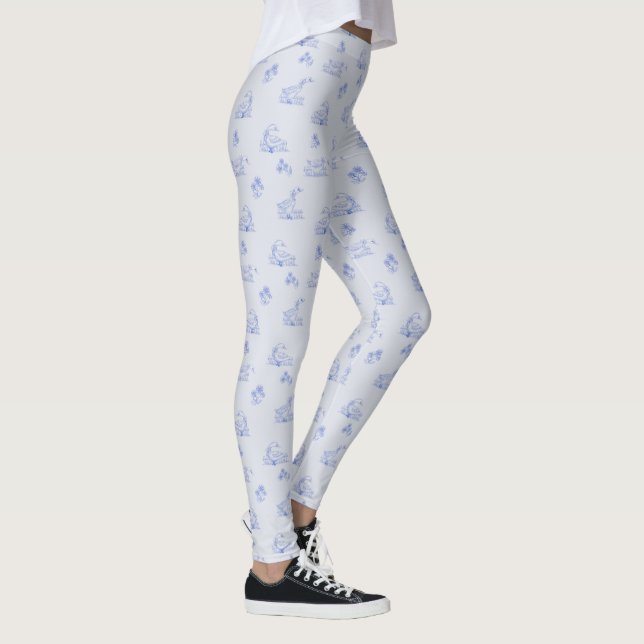 Cute Land Goose Toile Mönster Leggings (Höger)
