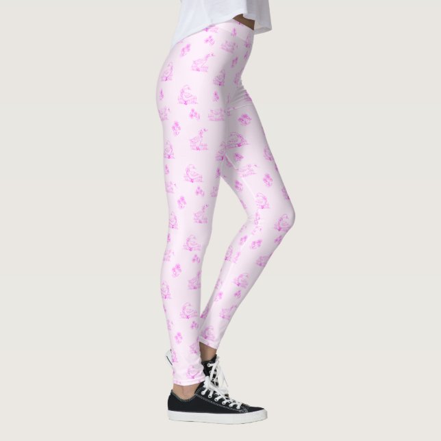 Cute Land Goose Toile Mönster Leggings (Höger)
