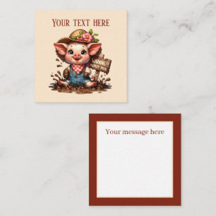 Cute Land gris älskare lägger till text Anteckningskort
