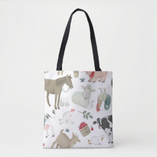 Cute Land Rustic Farmhouse Barn Animals Tygkasse
