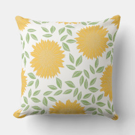 Cute Land Solrosblomma Mönster Kudde