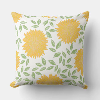 Cute Land Solrosblomma Mönster Kudde
