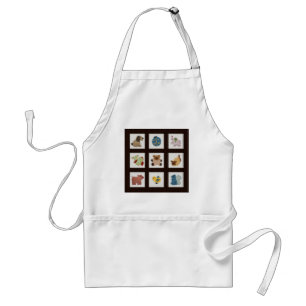 Cute Land Stil Baby djur Quilt Förkläde