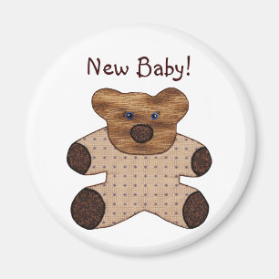 Cute Land Stil Nalle Nyfödd bebis Magnet