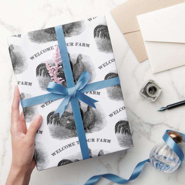 Cute Land tupp välkommen till jordbruksskrot Presentpapper (Gifting)