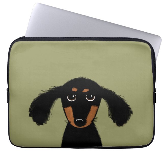 Cute Långfärgad dockdyna Laptop Sleeve (Framsidan)