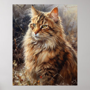 Cute LaPerm Cat Art-utskrift Poster