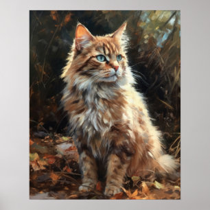 Cute LaPerm Cat Art-utskrift Poster