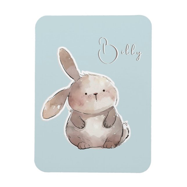 Cute lapin 2, personnalisé magnet (Vertikal)