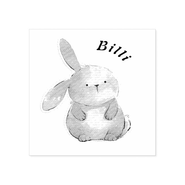 Cute lapin 2, personnalisé stämpel (Tryck)