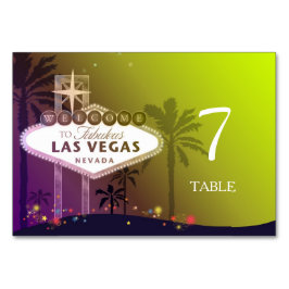 Cute Las Vegas Bröllop Bordsnummer