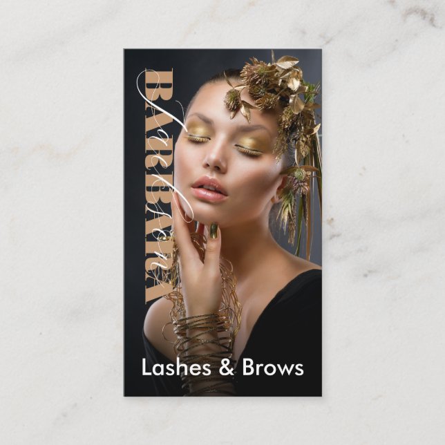 Cute lash och Brows Makeup Artist Beauty Salon Visitkort (Framsida)