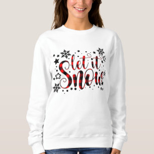 Cute Låt det snöa jul Helgdag Flanals Flakes T Shirt