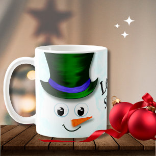 Cute Låt det snöa jul Snögubbe Kaffemugg