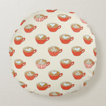 Cute Latte Art i Red Kaffe koppar Mönster