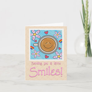 Cute Latte Smiles att tänka på dig Kort