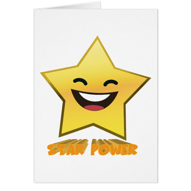 Cute Laughing Smiling Star Power Hälsningskort (Framsidan)