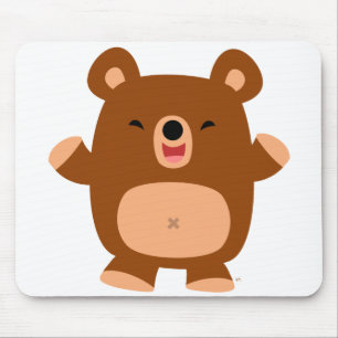 Cute Laughing Tecknad Bear mousserade Musmatta