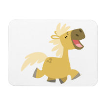 Cute Laughing Tecknad Pony Flexible Magnet