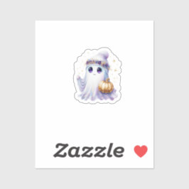 Cute Lavendar Lila Ghost Halloween Spooky Bougie Klistermärken