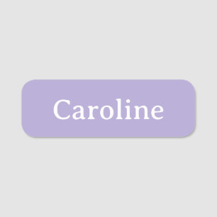 Cute Lavender Typography Modern Namn Personlig Namnbricka