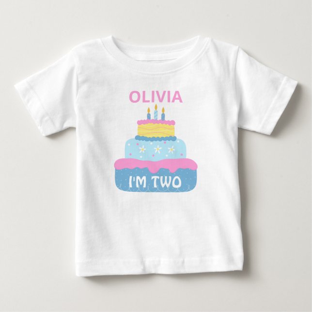 Cute Laythday Girl 2-årig Personlig T Shirt (Framsida)