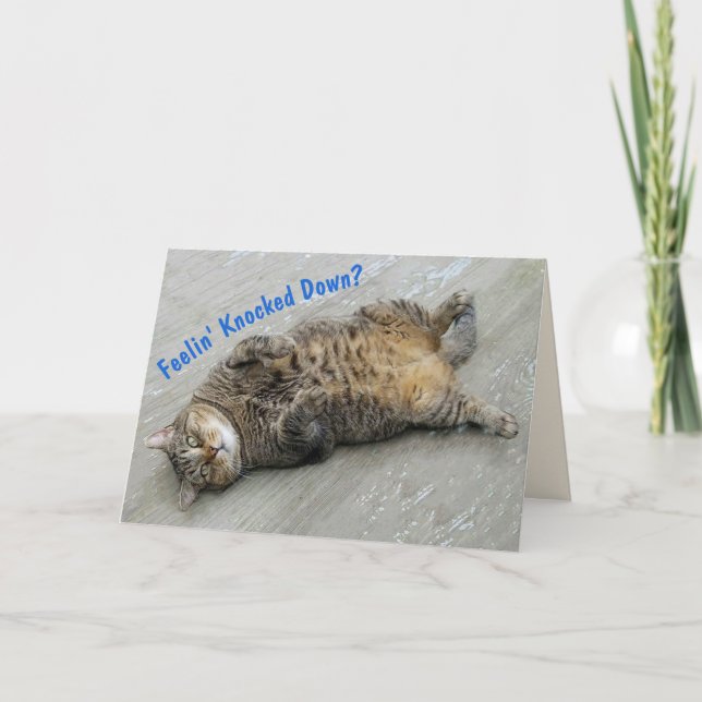 Cute Lazy Cat kommer bra Kort (Framsida)
