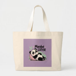 Cute Lazy Panda – “Maybe Later” Relaxing Panda Jumbo Tygkasse