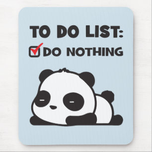Cute Lazy Panda - to do list - INGET - Lustigt Musmatta