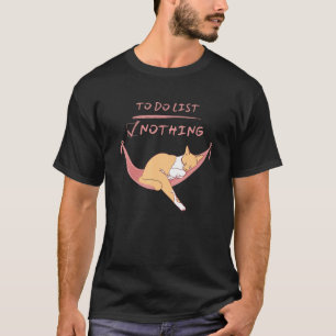Cute Lazy Spipande Kattunge som sover på en Hammoc T Shirt