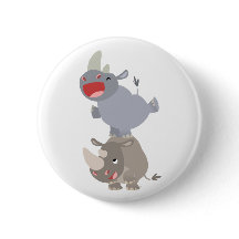 Cute Leapgrog Tecknad Rhinos