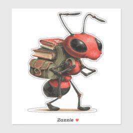 Cute Learning Ant Sticker Klistermärken