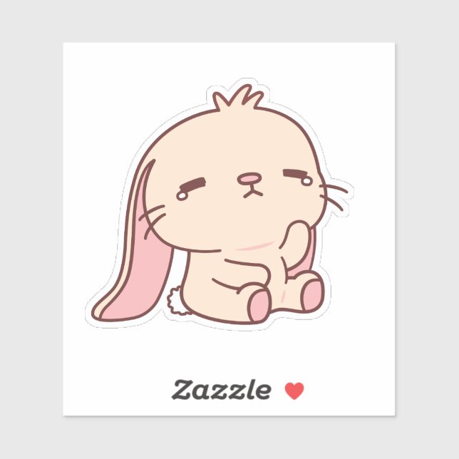 Cute Ledsen Bunny Klistermärken (Ark)
