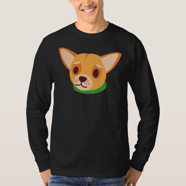 Cute Ledsen Chihuahua Mönster T Shirt (Framsida)