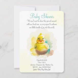 Cute-leende baby-kyckling spara datumet