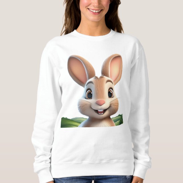 Cute leende bunny t shirt (Framsida)