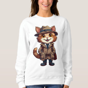 Cute leende cat t shirt