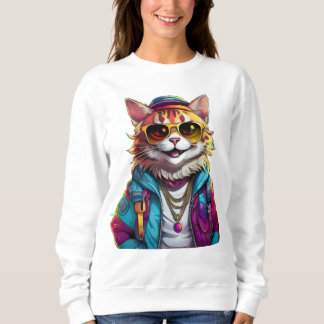 Cute leende cat t shirt