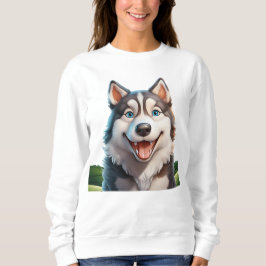 Cute leende husky t shirt